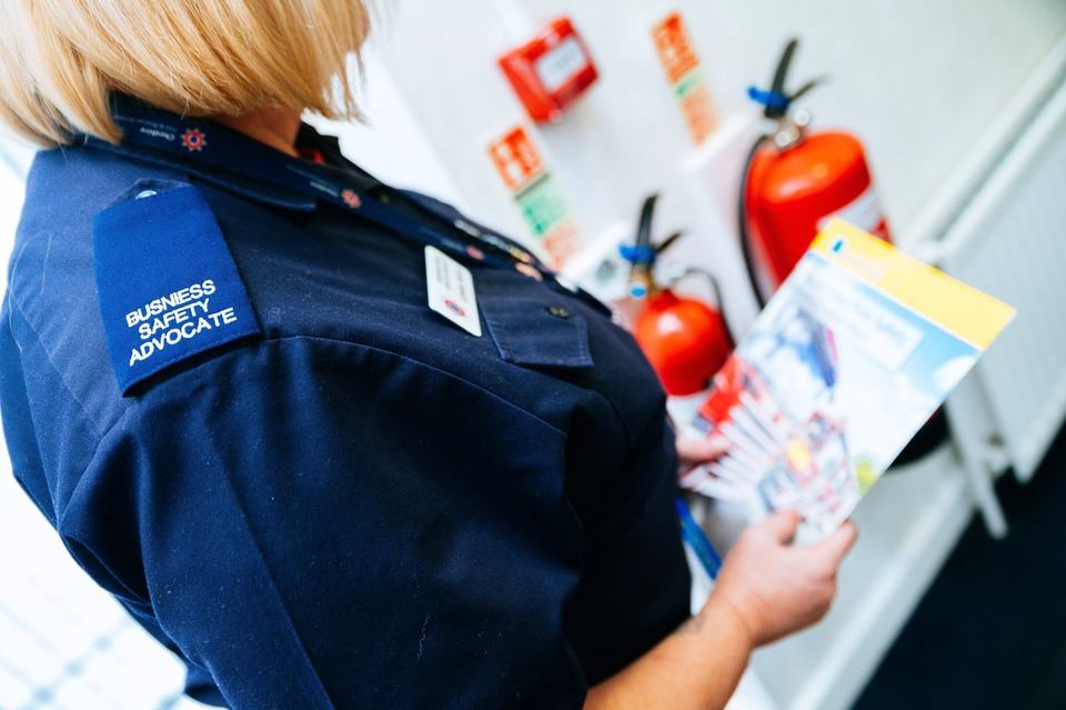 A business safety advocate during a bisit