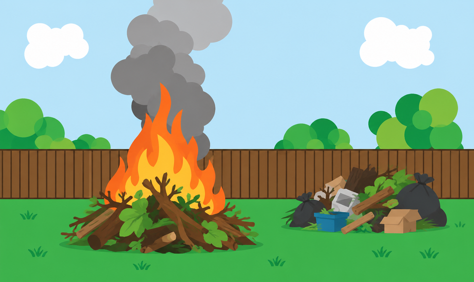 Bonfires and burning waste