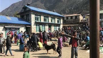 A market in Lukla