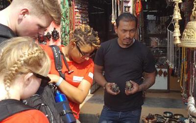 Shopping in Bhaktapur before we fly to Phaplu