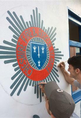 Painting at the school