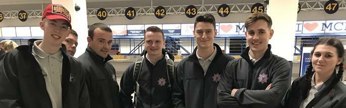 Apprentices in Manchester Airport, all set for the floight out to Nepal