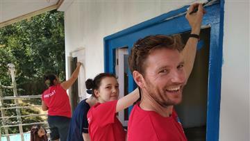 Painting the school