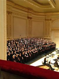 The choir at Carnegie Hall