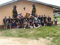 Cheshire Fire Cadets at the school they have helped restore