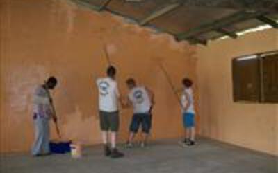 Painting the school