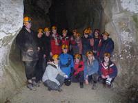 Team photo inside a cave
