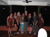 The female cadets enjoying an evening in Ghana