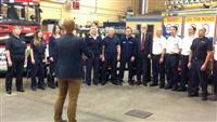 Cheshire Fire Choir during rehearsals