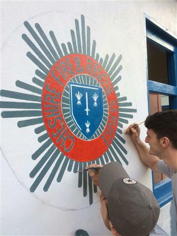 Painting at the school
