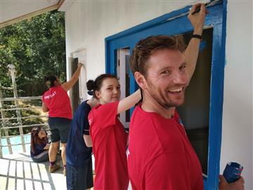 Painting the school