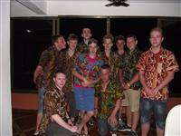 The male cadets enjoying an evening in Ghana