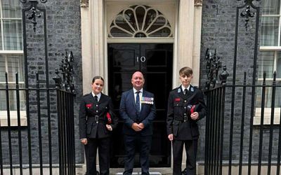 Cheshire Fire Cadets Represent UK Fire Cadets at Downing Street for VJ Day Commemoration